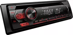 Radio MP3 auto Pioneer MVH-S120UB, 1DIN, 4x50W, USB, compatibil cu dispozitive Android, taste Rosu, display Alb