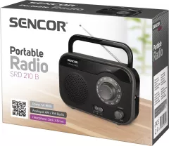 Radio Sencor SRD 210 B, 3.5 W, AM / FM, Negru