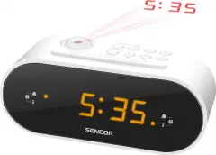 Radio cu ceas Sencor SRC 3100 W, Alb