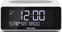 Radio cu ceas TechniSat Digitradio 52, Stereo, 4W, ecran LCD, CD player, USB, Bluetooth, functie incarcare wireless pentru Smartphone, alb/negru