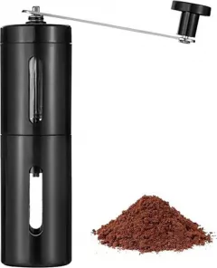 Rasnita de cafea manuala Aptel cu freza reglabila din otel negru (AG839)