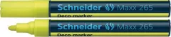 Marker cu cretă Schneider SCHNEIDER Maxx 265 Deco, rotund, 2-3mm, pandantiv, galben