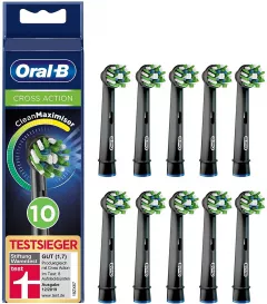 Set 10 rezerve periuta electrica Oral-B Cross Action CleanMaximizer, negru
