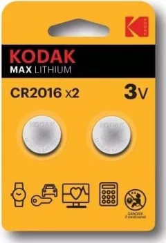 Set 2 buc, Baterie Kodak 3V CR2016 DL2016 2016 FA