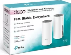 Sistem wireless Whole-Home Mesh TP-Link Deco E4, AC1200, 2pack