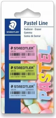 Eraser Staedtler 3 piese pastel