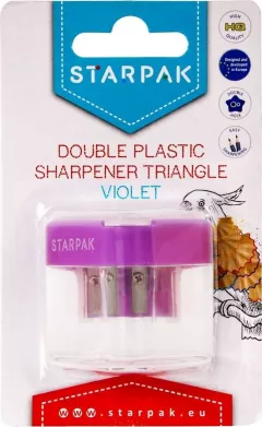 Ascutitoare de creion Starpak 2 SHARP Trojk Violet STK B/C 12/48