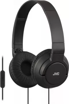 Casti audio cu banda JVC HA-SR185-B, tip DJ, Ultrausoare, Control Telefon, Negru