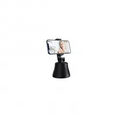 Suport cu functie de selfie stick Baseus Tripod Head, rotire 360 grade, recunoastere faciala, Bluetooth 5.0, Negru