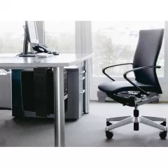 Suport de birou pentru calculator, statie de lucru, unitate desktop, Negru