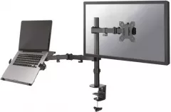Suport ergonomic din aluminiu Neomounts by Newstar pentru laptop si monitor, model FPMA-D550NOTEBOOK