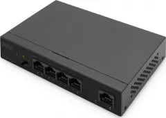 Switch Digitus Switch negestionat DIGITUS 4x Gigabit Ethernet, PoE af/la 60W, 1 port uplink, desktop
