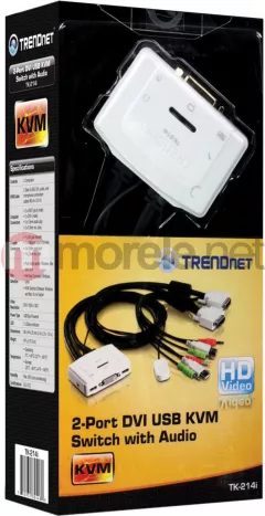 Switch KVM TRENDnet 2-Port + Audio