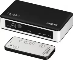 Comutator LogiLink LogiLink Comutator HDMI 3x1-port, 4K/60Hz, HDCP,HDR,CEC,RC