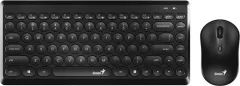 Tastatură + mouse Genius Genius LuxeMate Q8000, set tastatură optică și mouse fără fir, 4x AAA, CZ/SK, clasic, 2,4 [Ghz], wireless, negru