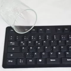 Tastatură flexibilă LogiLink cu fir negru DE (ID0019A)