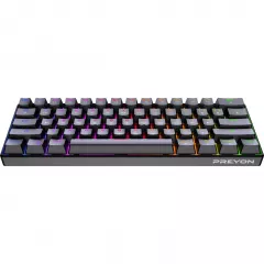Tastatura PREYON Brown All Claw Gateron Brown PBAC61B, Hot Swap, RGB, mecanica, Negru