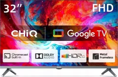 Telewizor CHiQ CHiQ L32M8TG TV 32", FHD, smart, Google TV, dbx-tv, Dolby Audio, Frameless, stříbrná