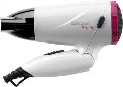 Uscator de par Concept VV5740 1500 W alb-roz, 2 nivele de temperatura, 2 viteze, Coll shock, concentrator