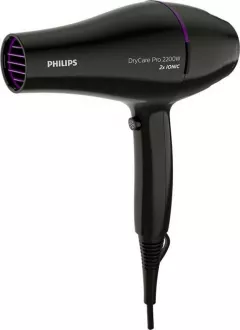 Uscator de par Philips BHD274/00, 2200W, tehnologie Thermo Protect, motor CA, 6 setari de viteza/temperatura, ingrijire cu ioni, concentrator, difuzor de volum, Negru
