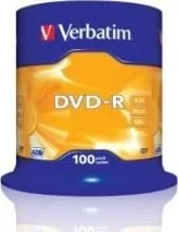 DVD-R Verbatim 16x 4.7GB (Cake 100) Silver Matt