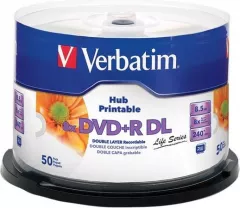 Medii de stocare verbatim DVD + R 8.5GB 8X Double Layer Cake 50 buc (97693)