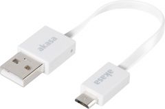 Cablu USB 2.0 Akasa 1x mufă tată USB 2.0 A - 1x mufă tată micro-USB 2.0 B 0.15 m alb