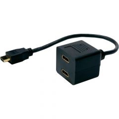 Splitter HDMI cu cablu 2x HDMI 20 cm Digitus AK-330400-002-S