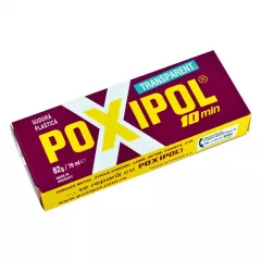 Adeziv bicomponent universal, Poxipol, intarire in 10 minute, transparent, ambalare 70 ml