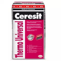 Adeziv Ceresit polistiren / vata minerala Thermouniversal 25 kg, Alb