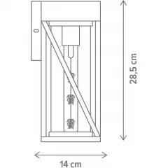 Aplica de exterior, Helena 3, 1 x E27, Klausen KL133009
