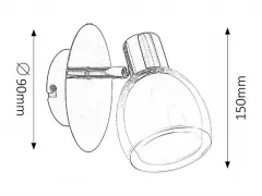 Aplica de perete Dave, dulie 1 x E14, Rabalux 6835
