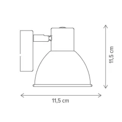 Interior - Aplica de perete, Fresh AP1, 1 x E14, culoare alba, Klausen 161006, olint.ro