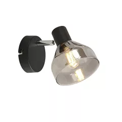 Aplica de perete, Intim AP1, 1 x E14, culoare neagra, Klausen KL161004