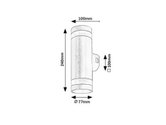 Aplica exterior LED URFA LINE ROTUND MARO 16W 77212 Rabalux