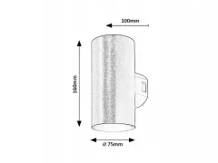 Aplica exterior LED URFA ROTUND ALB 18W 77162 Rabalux