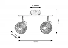 Interior - Aplica Grendel 3128, 2xE14, max. 2 x 40W, IP20, olint.ro
