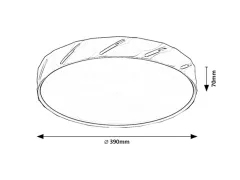 Aplica LED Nessira 71119, D390, 25W, 1400 lm, lumina calda, IP20