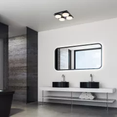 Interior - Aplica LED pentru baie Attichus D28, Rabalux 75004, putere 21 W, culoare neagra, olint.ro