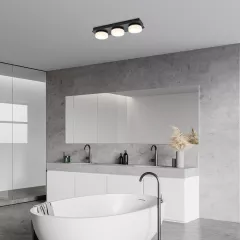 Interior - Aplica LED pentru baie Attichus L43, Rabalux 75003, putere 18 W, culoare neagra, olint.ro