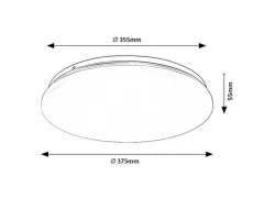 Aplica LED Vendel, Rabalux 71103, diametru 375 mm, putere 24 W, culoare alba