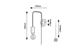 Aplica Manzur E27 71022, max. 40W, IP20