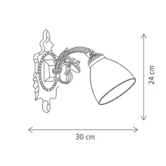 Aplica Tina AP1, dulie 1 x E27, Klausen LY3271