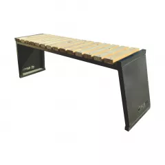 Banca fara spatar, metal + lemn, 430 x 1450 x 470 mm
