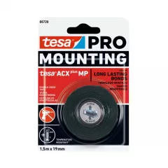 Banda dublu adeziva Tesa TS 66728 MOUNTING PRO ACX+MP, dimensiune 1,5 m x 19 mm, culoare neagra