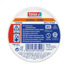 Banda electroizolatoare Tesa TS 53947, culoare alba, dimensiune 20 X 19