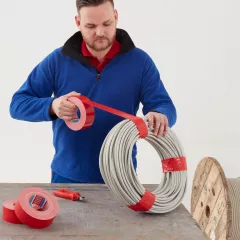 Banda extrudare, Tesa TS 4688-00046, culoare rosie, dimensiuni 50 mm X 25 m