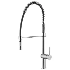 Baterie bucatarie Laveo RHEA BLD 06SD, pipa flexibila, crom