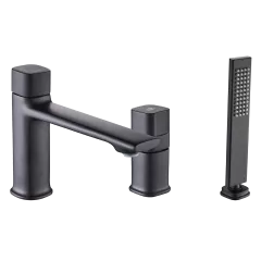 Baterie cada Laveo Tores, montaj vertical cu 3 orificii, negru