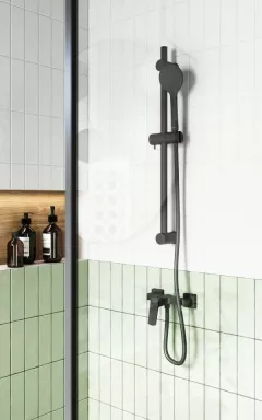 Baterie dus Ferro Vitto Black Verdeline BVI7VLBL, monocomanda, negru mat